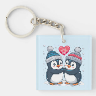 Llavero pareja de pingüinos