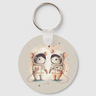 Llavero Pareja de rata de astronauta mate