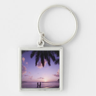 Llavero Pareja en la playa, Windjammer Landing, Santa Luc