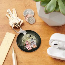 Llavero Pareja Gnome de Halloween Luna llena