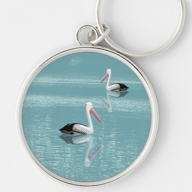 Llavero Pareja pelícola remando en agua dulce (Frente)