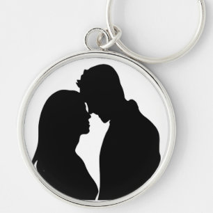 LLAVERO PAREJA ROMÁNTICA SILHOUETTE
