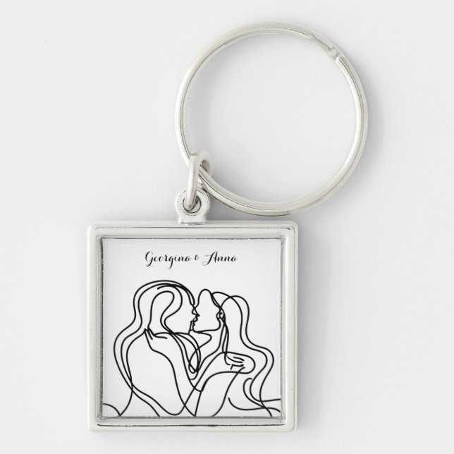 Llavero Pareja Sapphic Personalizada (Frente)