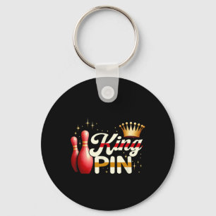 Llavero Parejas Bowler League Bowler King Pin Wearing Cro