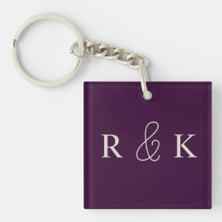 Llavero Parejas elegantes monogramadas