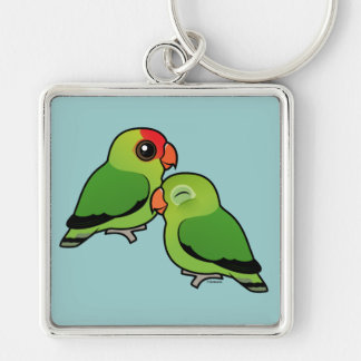 Llavero Pares adorables del Lovebird abisinio