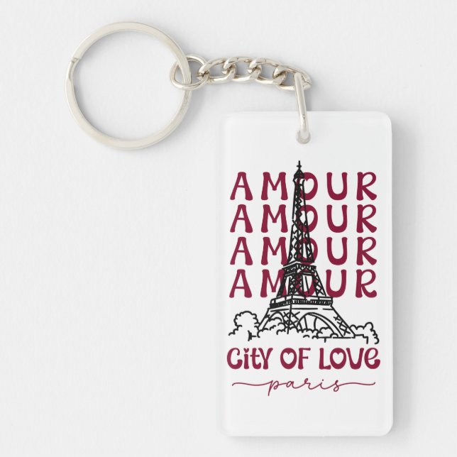 Llavero Paris City of Love – Eiffel Tower Travel Souvenir (Frente)