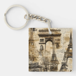 Llavero París Francia Romántico Vintage Torre Eiffel