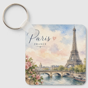 Llavero París Francia Torre Eiffel río Sena