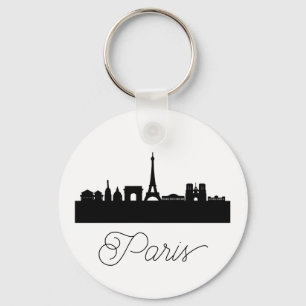 Llavero París moderno, Ciudad de Francia Skyline estiliz