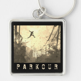 Llavero Parkour Curso de Obstáculos Urbanos Sepia Moderna