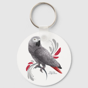 Llavero Paro gris africano
