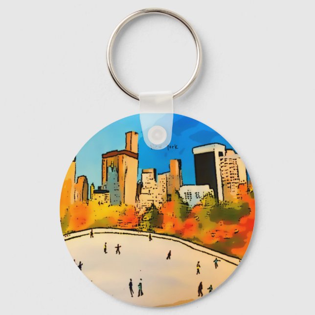 Llavero Parque central de pista de hielo de Nueva York (Anverso)