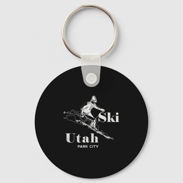 Llavero Parque de esquí Utah City Long Sleeve Ski Tee (Anverso)
