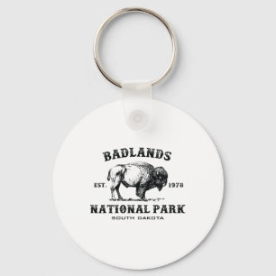 Llavero Parque Nacional Badlands Dakota del Sur Bisonte Am