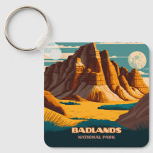 Parque nacional Badlands Montañas Retro