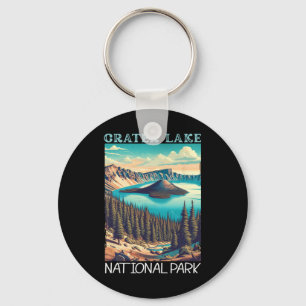 Llavero Parque Nacional Crater Lake Retro Camping Hiking V