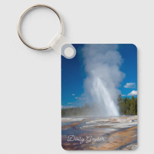 Llavero Parque nacional Daisy Geyser Erupting Yellowstone