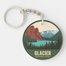 Llavero Parque nacional Glaciar Vintage