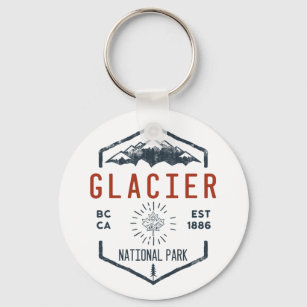 Llavero Parque nacional Glacier Canadá Vintage con problem