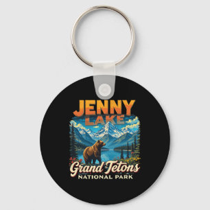 Llavero Parque Nacional Grand Tetons viaje vintage Jenny L