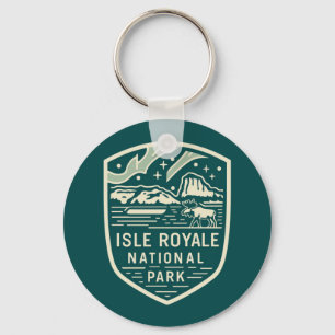 Llavero Parque nacional Isle Royale Emblem nocturno mágico
