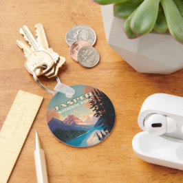 Llavero Parque nacional Jasper Alberta Canadá Rockies Retr