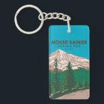 Llavero Parque nacional Mount Rainier<br><div class="desc">Diseño de arte vectorial Mount Rainier. El parque está rodeado de valles,  cascadas y prados subalpinos.</div>