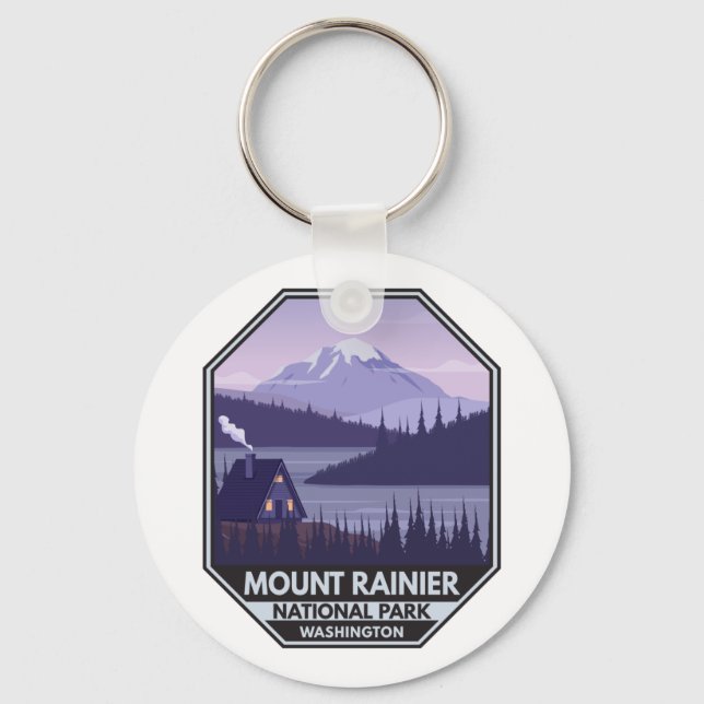 Llavero Parque nacional Mount Rainier Washington Cabin Ret (Anverso)
