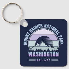 Llavero Parque nacional Mount Rainier Washington Retro