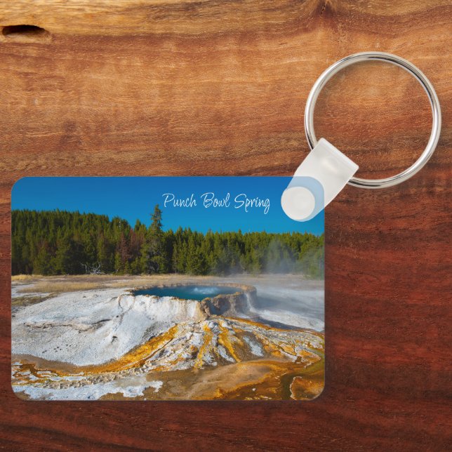 Llavero Parque nacional Punch Bowl Spring Yellowstone (Anverso)