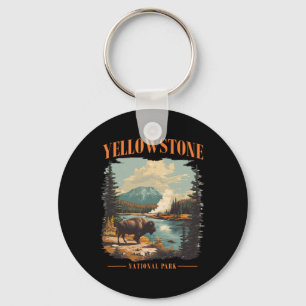 Llavero Parque Nacional Yellowstone Camping Vintage Sender