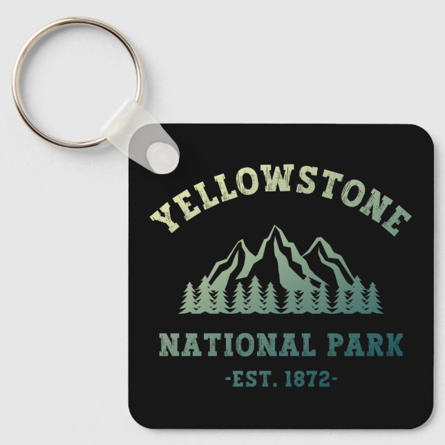 Llavero Parque nacional Yellowstone Gradient Camping (Anverso)