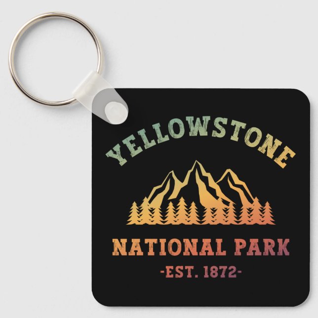 Llavero Parque nacional Yellowstone Gradient Camping (Anverso)