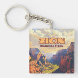 Llavero Parque nacional Zion Retro Cañón Utah Moab