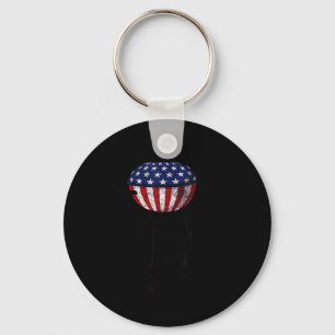Llavero parrillada del 4 de julio usa regalo de bandera es