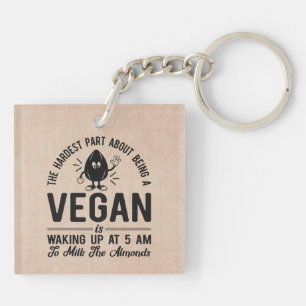 Llavero Parte más dura Vegan, Leche los almendros, diverti