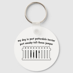 Llavero Parte Patterdale Terrier Parte Fence-Jumper