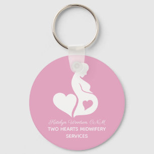 Llavero Partera Hermosa Doula OBGYN Rosa Personalizada