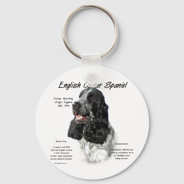 Llavero Parti English Cocker Spaniel History (Anverso)