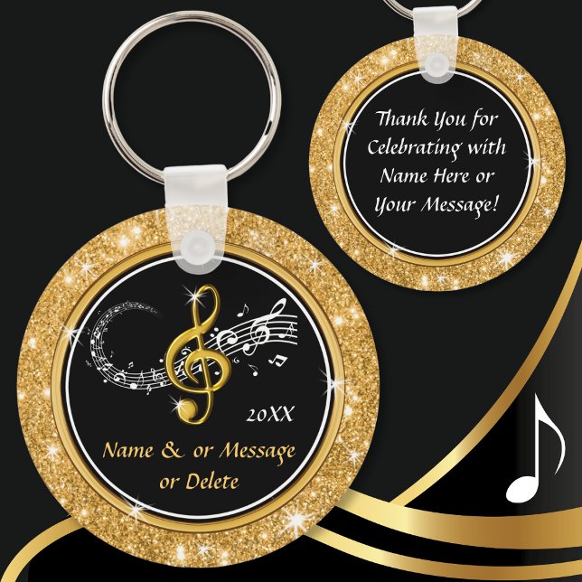 Llavero Partidarios Personalizados Baratos de Música Temát (Music themed birthday party. Music Note Favors. Music Themed Graduation. Musical Party Favors. )