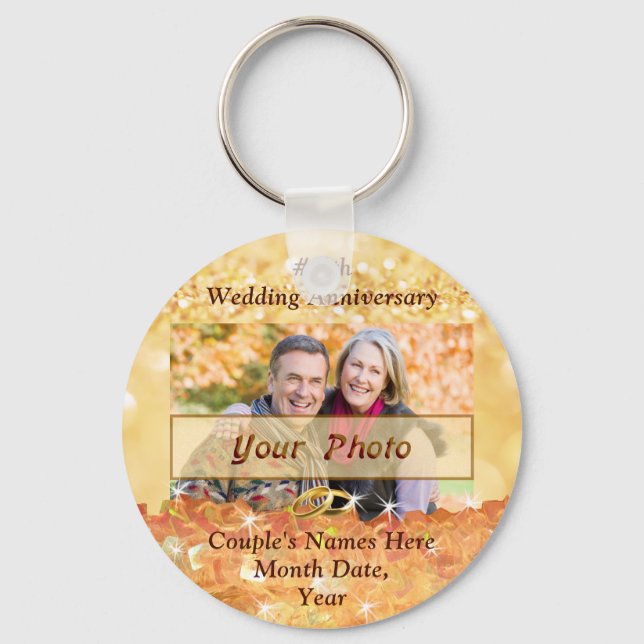 Llavero Partido Aniversario Barato favorece tu FOTO y TEXT (Anverso)