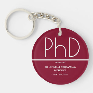 Llavero Partido de Graduación PhD Borgoña