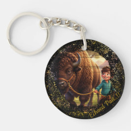Llavero Pasado Resonante Niño Caprichoso y Bisonte Persona