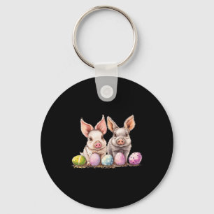 Llavero Pascua Cerdo Pascua Conejo Orejas Huevos Boceto