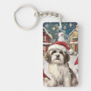 Llavero Pascua de invierno Havanese Alegría de Navidad