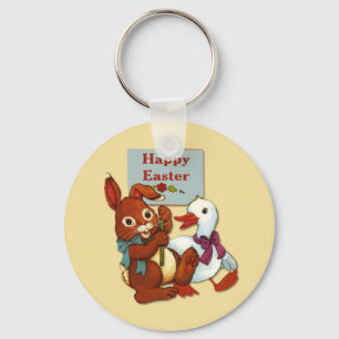 Llavero Pascua de pato y conejo