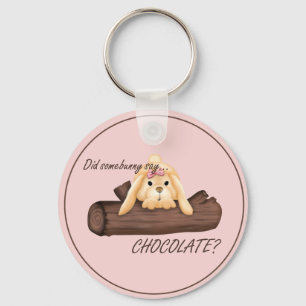 Llavero Pascua ¿Dijo Somebunny CHOCOLATE Keychain?