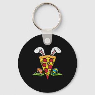 Llavero Pascua Pizza Slice Bunny Ears Divertido Snack Food