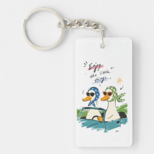 Llavero Paseo de patos Disfruta de las pequeñas cosas Arte
